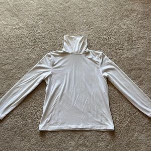 Plain white turtle neck